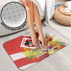 St George Illawarra Dragons Bathroom Set Golden Wattle Floral Polynesian - Australian Flower - Rugby Mascot