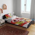 St George Illawarra Dragons Bedding Set Golden Wattle Floral Polynesian - Australian Flower - Rugby Mascot