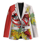 St George Illawarra Dragons Blazer Golden Wattle Floral Polynesian - Australian Flower - Rugby Mascot