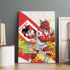 St George Illawarra Dragons Canvas Wall Art Golden Wattle Floral Polynesian - Australian Flower - Rugby Mascot