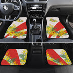 St George Illawarra Dragons Car Mats Golden Wattle Floral Polynesian - Australian Flower - Rugby Mascot