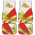 St George Illawarra Dragons Car Mats Golden Wattle Floral Polynesian - Australian Flower - Rugby Mascot