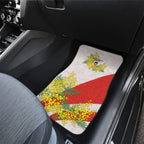 St George Illawarra Dragons Car Mats Golden Wattle Floral Polynesian - Australian Flower - Rugby Mascot