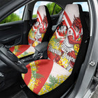 St George Illawarra Dragons Car Seat Cover Golden Wattle Floral Polynesian - Australian Flower - Rugby Mascot