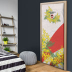 St George Illawarra Dragons Door Cover Golden Wattle Floral Polynesian - Australian Flower - Rugby Mascot