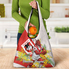 St George Illawarra Dragons Grocery Bag Golden Wattle Floral Polynesian - Australian Flower - Rugby Mascot