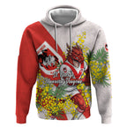 St George Illawarra Dragons Hoodie Golden Wattle Floral Polynesian - Australian Flower - Rugby Mascot