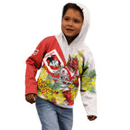 St George Illawarra Dragons Kid Hoodie Golden Wattle Floral Polynesian - Australian Flower - Rugby Mascot