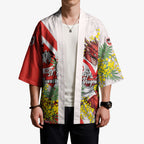 St George Illawarra Dragons Kimono Golden Wattle Floral Polynesian - Australian Flower - Rugby Mascot