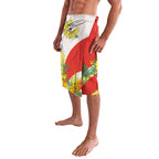 St George Illawarra Dragons Lavalava Golden Wattle Floral Polynesian - Australian Flower - Rugby Mascot