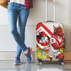 St George Illawarra Dragons Luggage Cover Golden Wattle Floral Polynesian - Australian Flower - Rugby Mascot