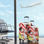 St George Illawarra Dragons Luggage Cover Golden Wattle Floral Polynesian - Australian Flower - Rugby Mascot