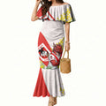 St George Illawarra Dragons Mermaid Dress Golden Wattle Floral Polynesian - Australian Flower - Rugby Mascot