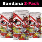 St George Illawarra Dragons Neck Gaiter Golden Wattle Floral Polynesian - Australian Flower - Rugby Mascot