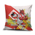 St George Illawarra Dragons Pillow Cover Golden Wattle Floral Polynesian - Australian Flower - Rugby Mascot