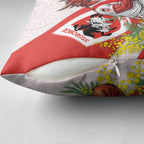 St George Illawarra Dragons Pillow Cover Golden Wattle Floral Polynesian - Australian Flower - Rugby Mascot