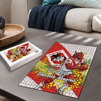 St George Illawarra Dragons Puzzle Golden Wattle Floral Polynesian - Australian Flower - Rugby Mascot
