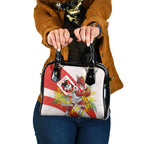 St George Illawarra Dragons Shoulder Handbag Golden Wattle Floral Polynesian - Australian Flower - Rugby Mascot