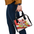 St George Illawarra Dragons Shoulder Handbag Golden Wattle Floral Polynesian - Australian Flower - Rugby Mascot