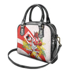 St George Illawarra Dragons Shoulder Handbag Golden Wattle Floral Polynesian - Australian Flower - Rugby Mascot