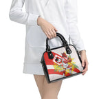 St George Illawarra Dragons Shoulder Handbag Golden Wattle Floral Polynesian - Australian Flower - Rugby Mascot
