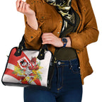 St George Illawarra Dragons Shoulder Handbag Golden Wattle Floral Polynesian - Australian Flower - Rugby Mascot