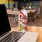 St George Illawarra Dragons Skinny Tumbler Golden Wattle Floral Polynesian - Australian Flower - Rugby Mascot