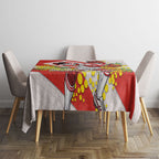 St George Illawarra Dragons Tablecloth Golden Wattle Floral Polynesian - Australian Flower - Rugby Mascot