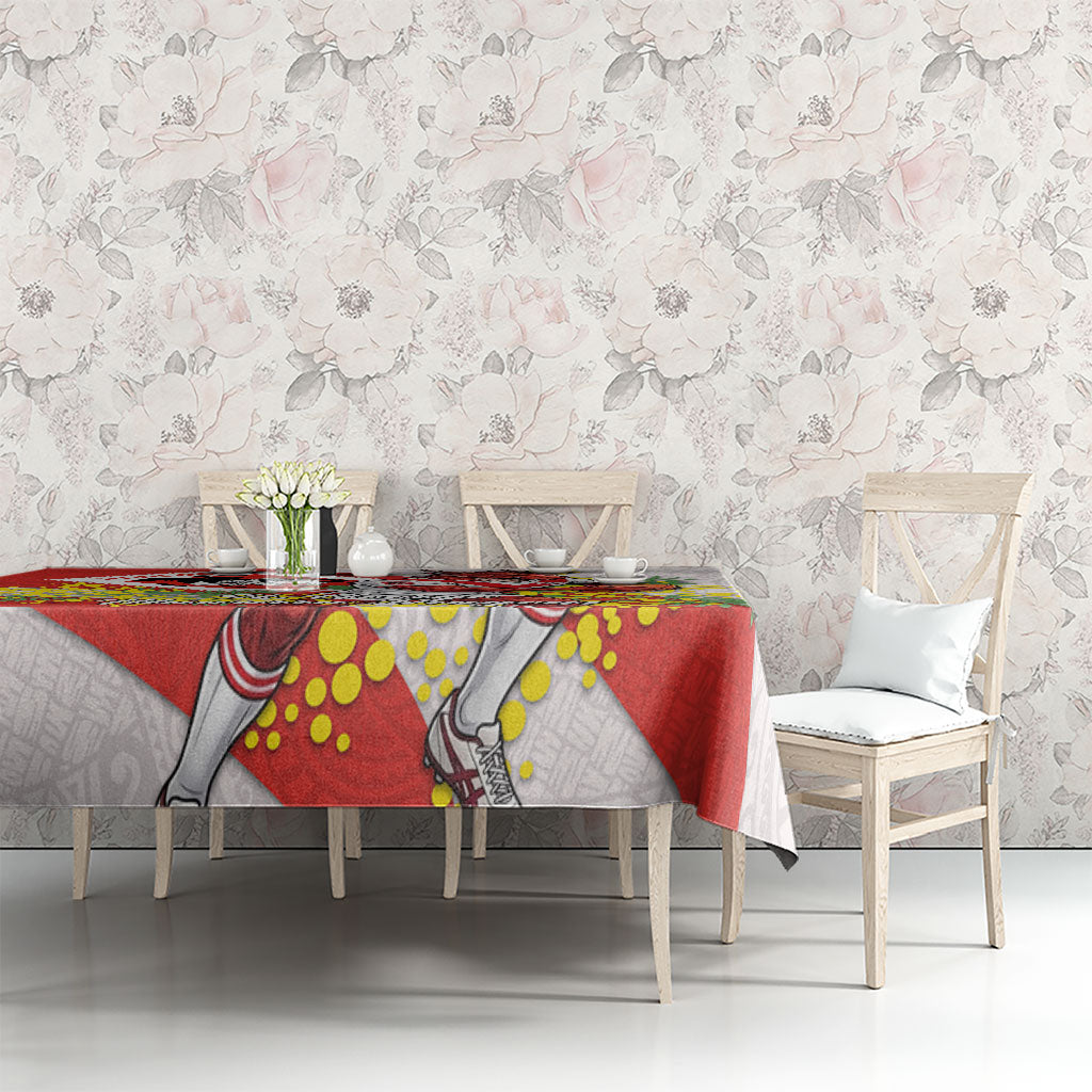 St George Illawarra Dragons Tablecloth Golden Wattle Floral Polynesian - Australian Flower - Rugby Mascot