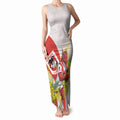 St George Illawarra Dragons Tank Maxi Dress Golden Wattle Floral Polynesian - Australian Flower - Rugby Mascot