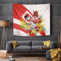 St George Illawarra Dragons Tapestry Golden Wattle Floral Polynesian - Australian Flower - Rugby Mascot