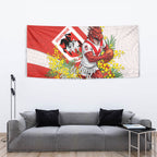 St George Illawarra Dragons Tapestry Golden Wattle Floral Polynesian - Australian Flower - Rugby Mascot