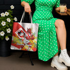 St George Illawarra Dragons Tote Bag Golden Wattle Floral Polynesian - Australian Flower - Rugby Mascot