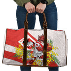 St George Illawarra Dragons Travel Bag Golden Wattle Floral Polynesian - Australian Flower - Rugby Mascot