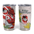 St George Illawarra Dragons Tumbler Cup Golden Wattle Floral Polynesian - Australian Flower - Rugby Mascot