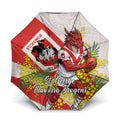 St George Illawarra Dragons Umbrella Golden Wattle Floral Polynesian - Australian Flower - Rugby Mascot