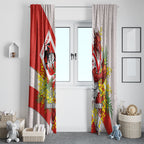 St George Illawarra Dragons Window Curtain Golden Wattle Floral Polynesian - Australian Flower - Rugby Mascot