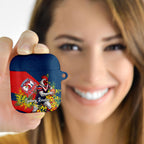 Sydney Roosters AirPods Case Golden Wattle Floral Polynesian - Australian Flower - Rugby Mascot