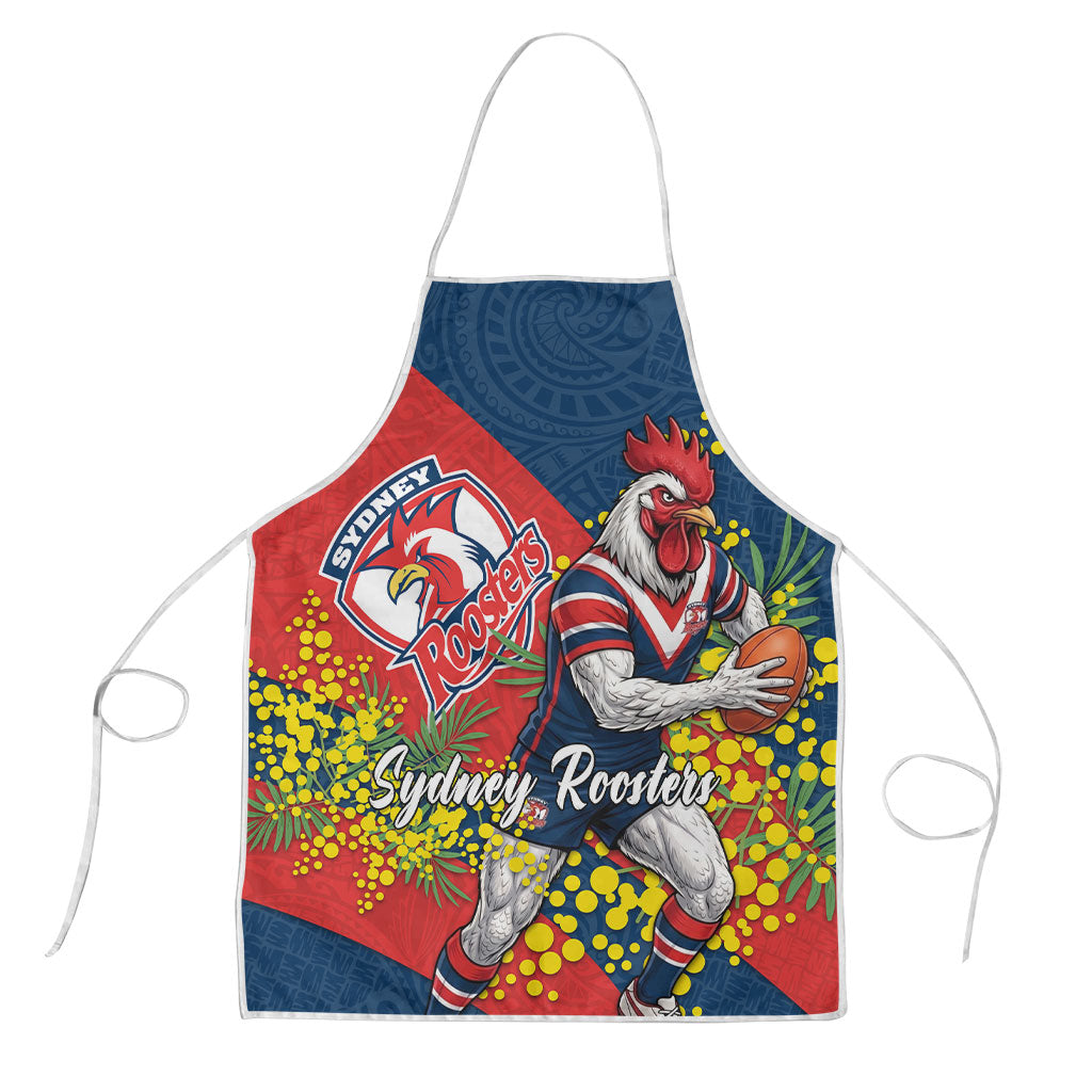 Sydney Roosters Apron Golden Wattle Floral Polynesian - Australian Flower - Rugby Mascot