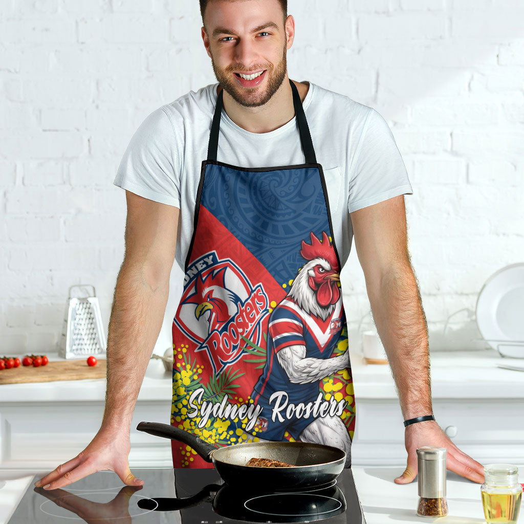 Sydney Roosters Apron Golden Wattle Floral Polynesian - Australian Flower - Rugby Mascot