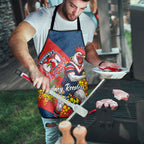 Sydney Roosters Apron Golden Wattle Floral Polynesian - Australian Flower - Rugby Mascot