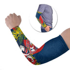 Sydney Roosters Arm Sleeves Golden Wattle Floral Polynesian - Australian Flower - Rugby Mascot