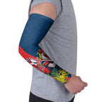 Sydney Roosters Arm Sleeves Golden Wattle Floral Polynesian - Australian Flower - Rugby Mascot