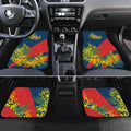 Sydney Roosters Car Mats Golden Wattle Floral Polynesian - Australian Flower - Rugby Mascot
