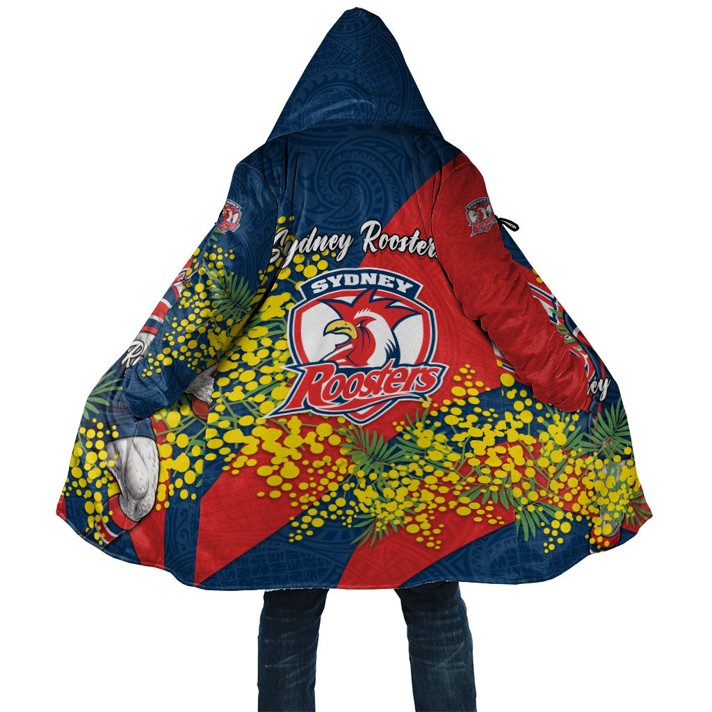 Sydney Roosters Cloak Golden Wattle Floral Polynesian - Australian Flower - Rugby Mascot