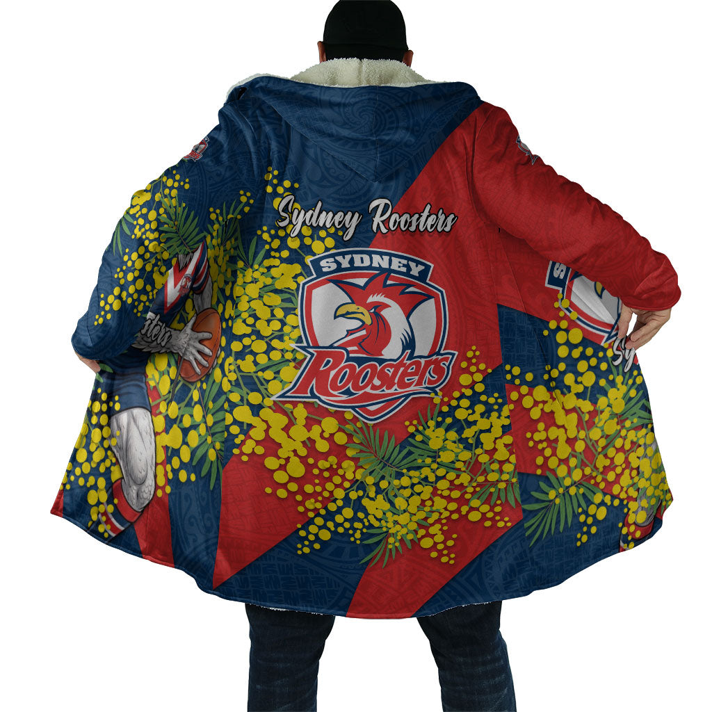 Sydney Roosters Cloak Golden Wattle Floral Polynesian - Australian Flower - Rugby Mascot