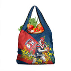Sydney Roosters Grocery Bag Golden Wattle Floral Polynesian - Australian Flower - Rugby Mascot