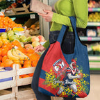 Sydney Roosters Grocery Bag Golden Wattle Floral Polynesian - Australian Flower - Rugby Mascot
