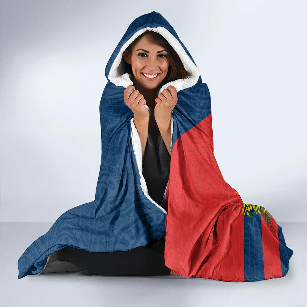 Sydney Roosters Hooded Blanket Golden Wattle Floral Polynesian - Australian Flower - Rugby Mascot