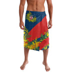 Sydney Roosters Lavalava Golden Wattle Floral Polynesian - Australian Flower - Rugby Mascot